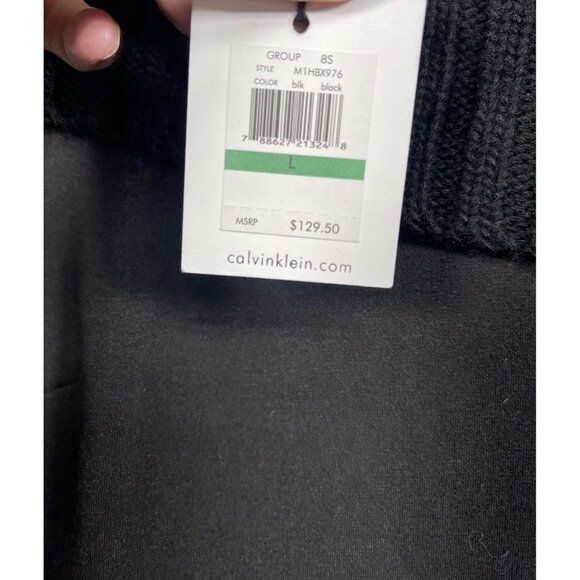 Calvin Klein Women's Sheath Style Dress Size L Black Sleeveless Sweater Collar - Picture 5 of 13